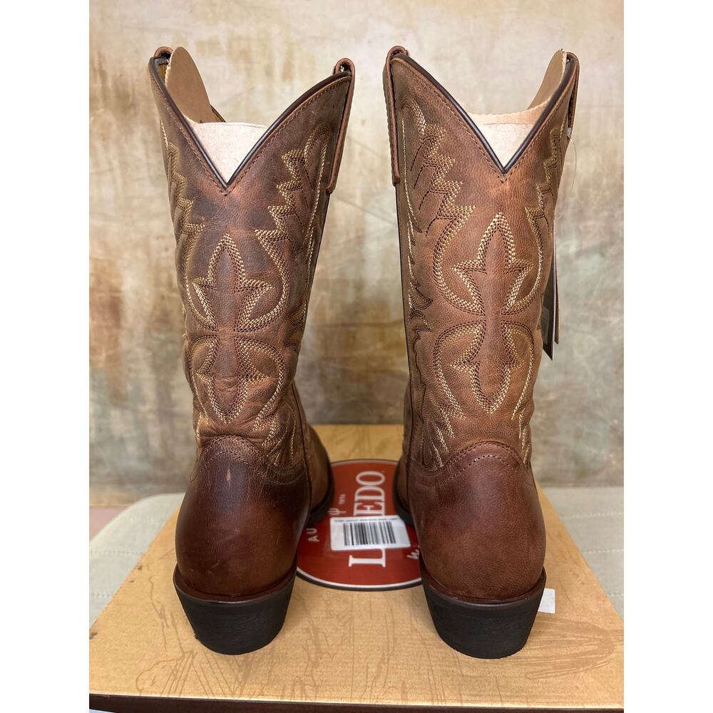Laredo Birchwood 68452 Men's Western Cowboy Boot Tan Distressed Leather Sz 9.5 D - Picture 13 of 15